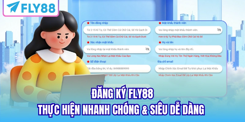 Đăng ký FLY88 thực hiện nhanh chóng & siêu dễ dàng